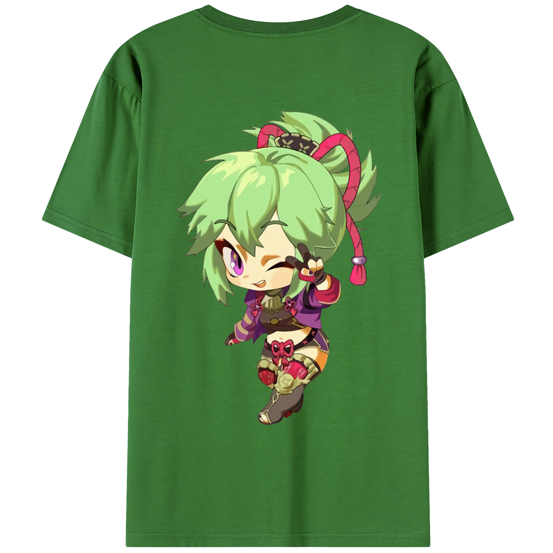 げんし神  久岐忍 くき しのぶ genshin Kuki Shinobu レディース半袖Tシャツ(バックプリント)